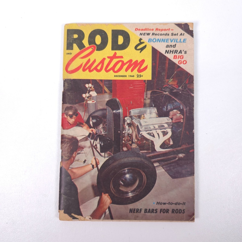 VTG Rod & Custom Magazine December 1960 NO LABEL DIY Nerf Bars Bonneville NHRA